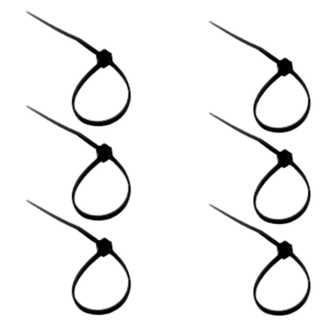 Abraçadeiras de nylon 2.5 x 200 - 6 peças