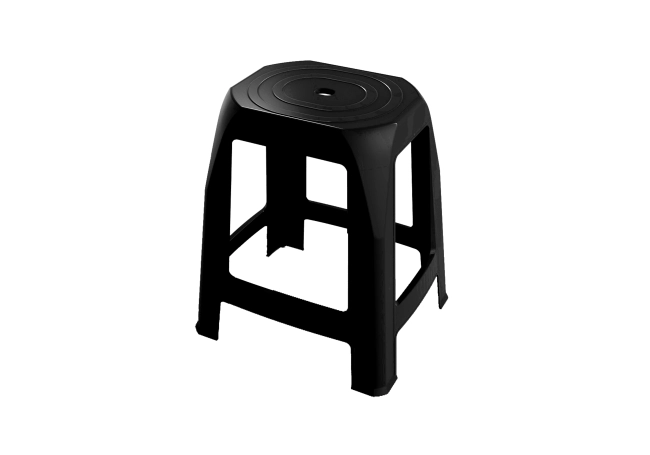 Banqueta Plástica Preta