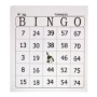 Cartela de bingo com 20 folhas