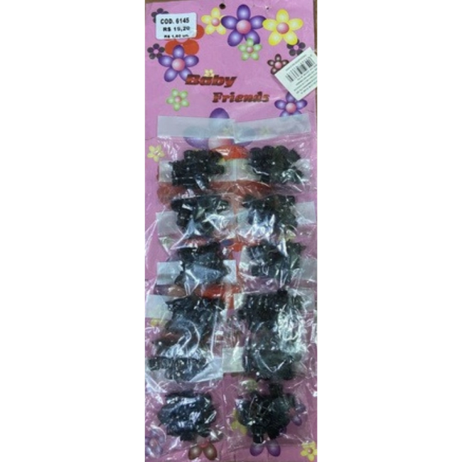 Cartela de Piranha Preta 12 Peças