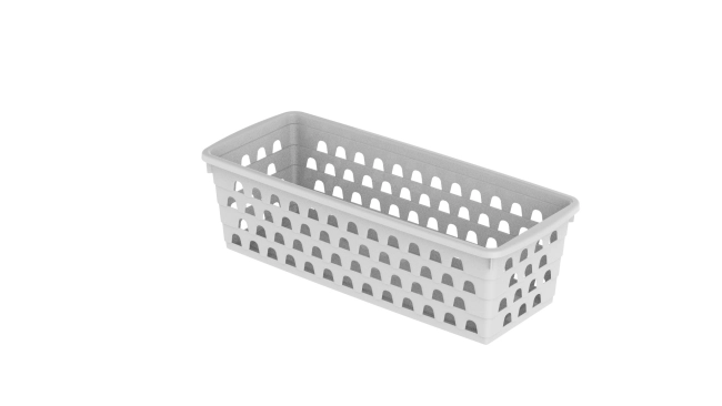 Cesto Multiuso Comprido Retangular Branco