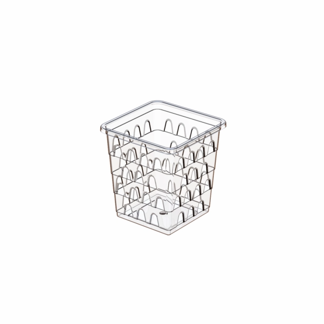 Cesto Multiuso Quadrado Transparente