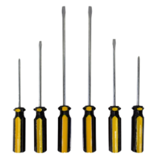 Chave de fenda + Chave Phillips - 6 peças