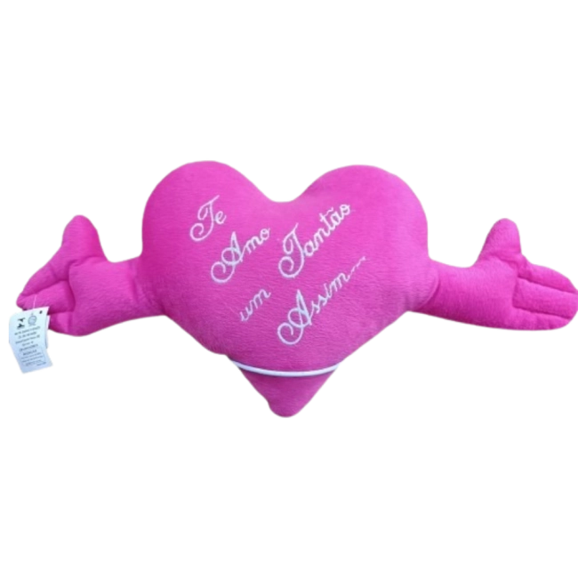 Coração Te Amo PINK com Mão - Médio