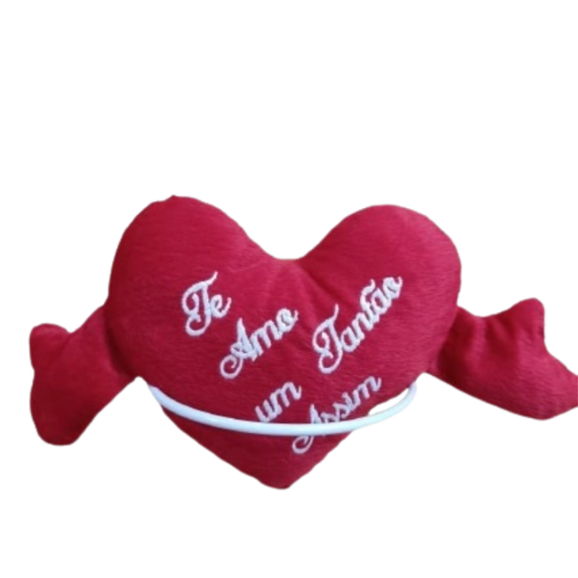 Coração Te Amo Vermelho PP com Mão