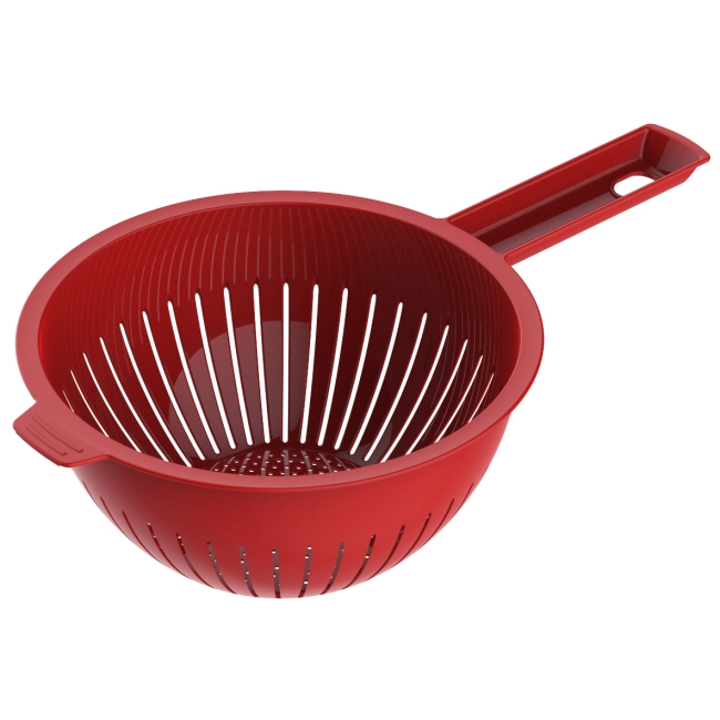 Escorredor de Massas com Alças - Vermelho