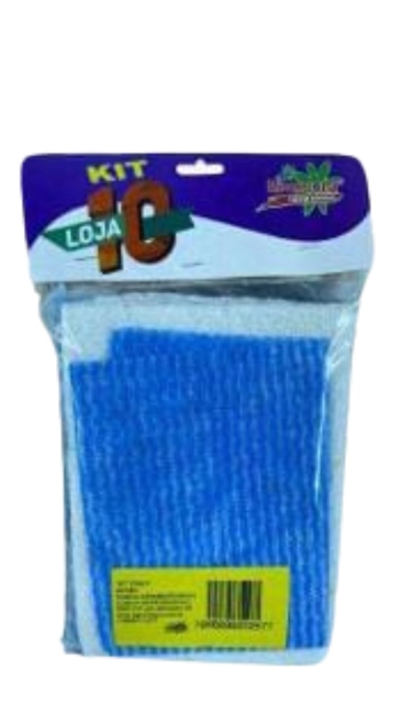 KIt loja do 10 - Kit Dama 3 Esfregão + 2 pano Perflex
