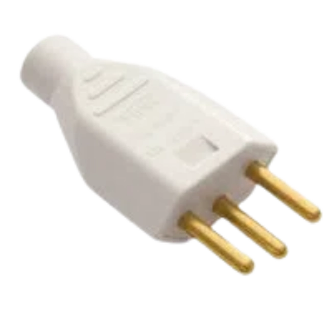 Pino Macho Plug. Desmontável. 2P+T 10A 250V