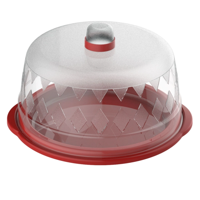 Queijeira Com Tampa - Vermelho