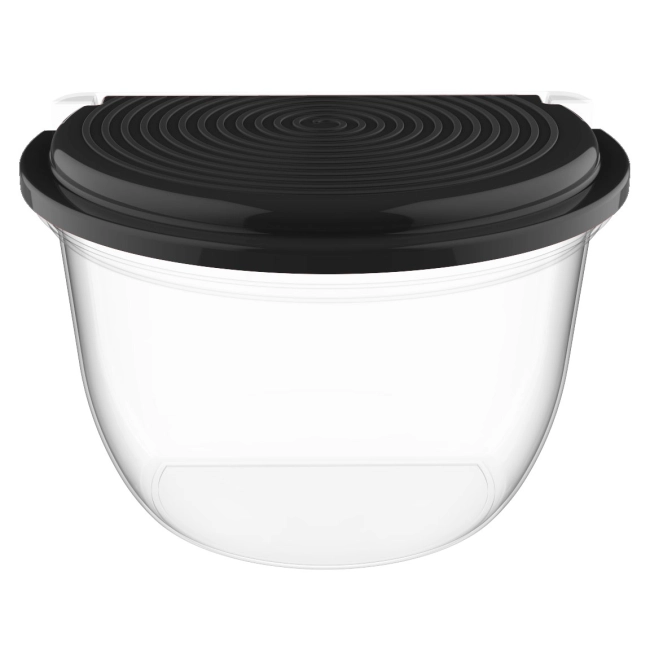 Saleiro Plástico Com Tampa - Preto