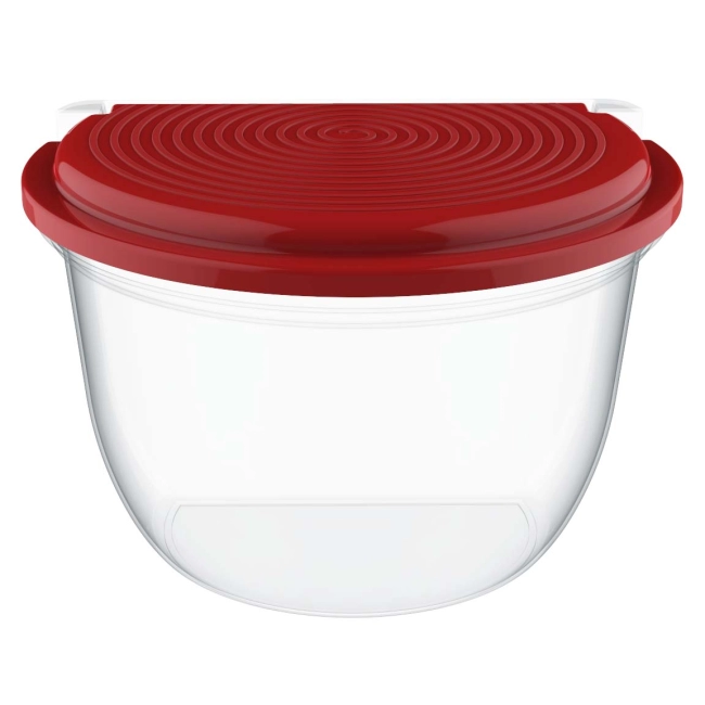 Saleiro Plástico Com Tampa - Vermelho