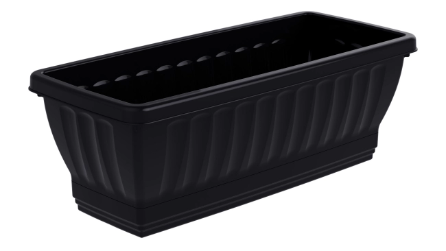 Vaso Jardineira Com Prato - Preto Nº27 REF 1151