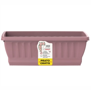 Vaso Jardineira Nº 46 com prato - Rosa - Ref. 1177